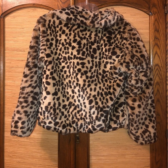 Bongo faux leopard jacket coat, - Picture 3 of 5